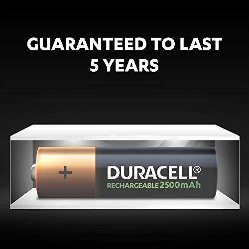 Duracell Rechargeable AA 2500 mAh Batteries - 4 Pack £10.49 @ Amazon