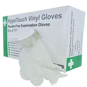 Safety First Aid Group Hypatouch Vinyl Gloves Powder Free of 100 Large (With S&S possible : L £3.39, M £3.58, S £3.60 and XL £3.75)