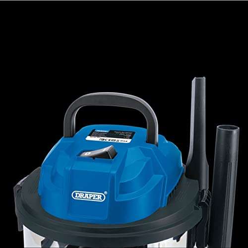 Draper 90107 230V 1250W 15L Wet and Dry Vacuum Cleaner £48.99 @ Amazon