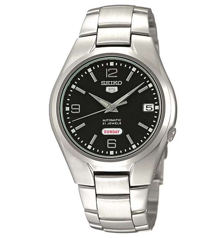 Seiko 5 Automatic Stainless Steel Bracelet Watch Black Dial £99 / £89.10 with newsletter discount code delivered at H Samuel