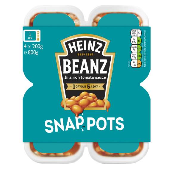 Heinz Beans Snap Pots 4x200g £1.49 instore Livingston