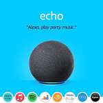 Echo (4th generation) | Premium sound Wi-Fi and Bluetooth smart speaker with Dolby, smart home hub and Alexa | Charcoal