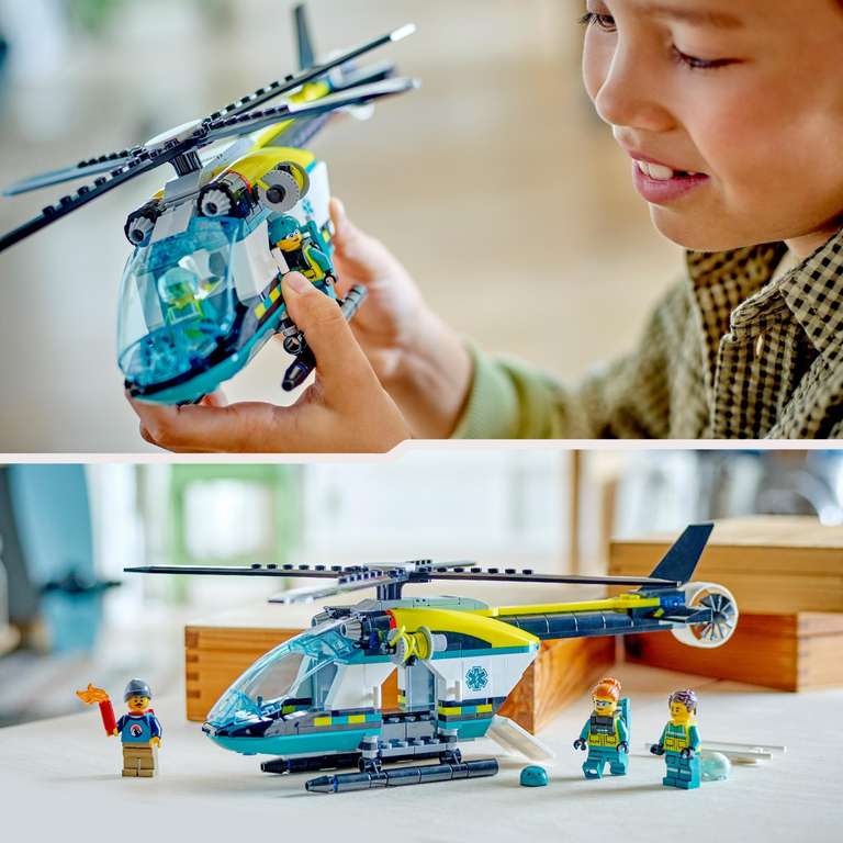 LEGO City Emergency Rescue Helicopter + 3 minifigs