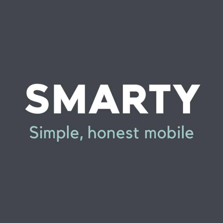 Smarty 30 day sim - 60GB data (double data offer) + unlimited calls and texts for £10 per month @ Smarty