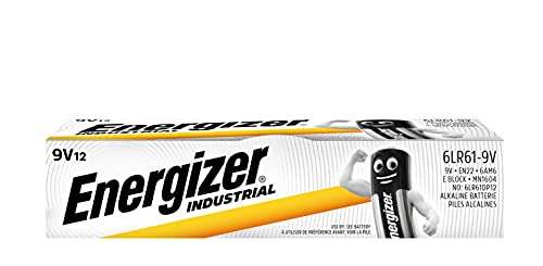 Energizer 9V Industrial/Disposable Battery (Pack of 12) - Sold & dispatched By Peak247