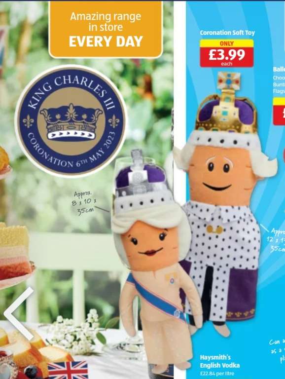 King's Coronation Kevin the Carrot - £3.99 at Aldi instore