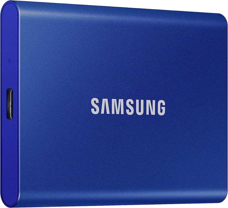 Samsung T7 Portable SSD - 1 TB - USB 3.2 Gen.2 External SSD Indigo Blue (MU-PC1T0H/WW)