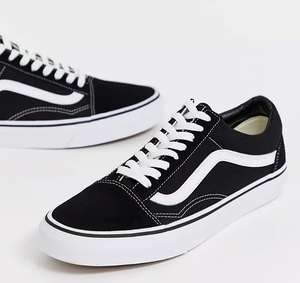 Men’s Vans Old Skool trainers In black/white £36 with code free delivery loads of sizes ASOS