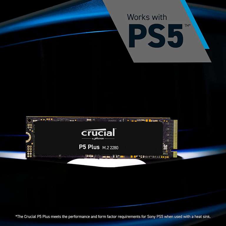 2TB - Crucial P5 Plus PCIe Gen 4 x4 NVMe SSD - 6600MB/S, 3D TLC, 2GB Dram Cache (PS5 Compatible) - £110.49 with code @ ecomputers.ltd / eBay