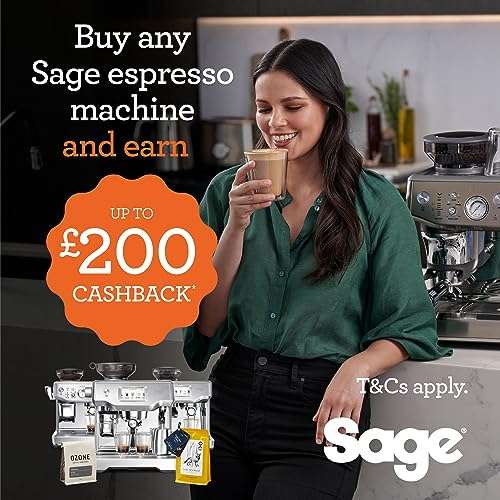 Sage the Bambino Espresso Machine, Coffee Machine with Milk Frother, SES450BSS - Brushed Stainless Steel