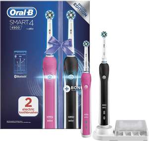 Oral-B Smart 4 4900 Electric Toothbrush Duo Pack, 2 Handles