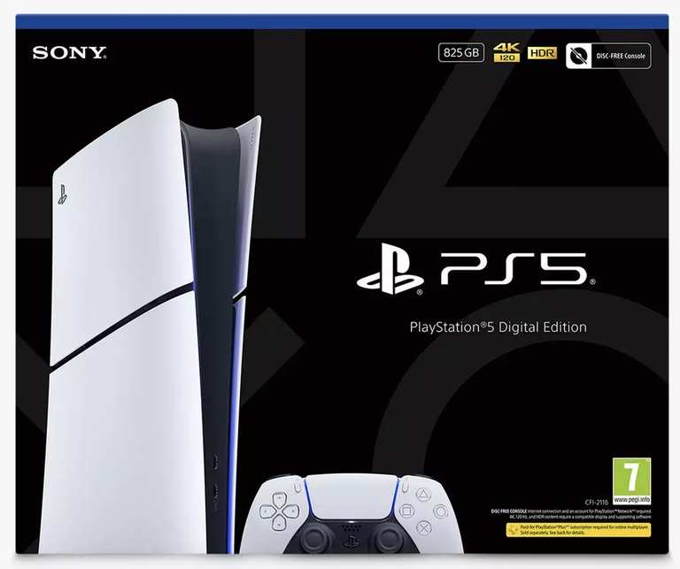 PlayStation 5 Digital Edition (Model Group - Slim) 825GB Console - John Lewis Members discount (select accounts) / £429.99 without discount