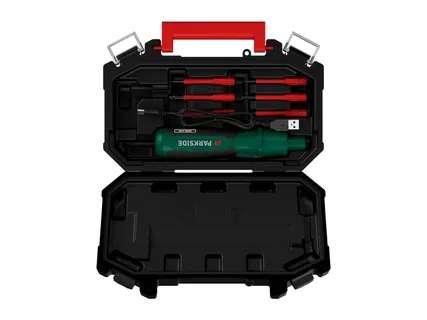 PARKSIDE 4V Cordless Screwdriver, Includes 6 insulated special bits (max. 1000V), 3 years warranty