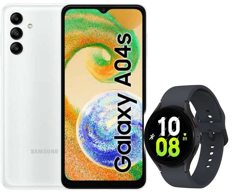 Samsung Galaxy A04S 32GB 3GB + Watch5 40mm No Strap - £268.88 / £151.38 W/Trade & Cashback | Or A04S Watch5 Pro £179.50 @ Samsung Student