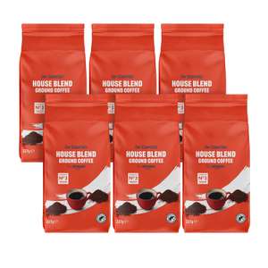 Amazon House Blend Ground Coffee, Medium Roast 1.36 kg (6 Packs of 227g) - £8.35 Max S&S