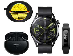 HUAWEI WATCH GT 3 Active Black 46mm Smartwatch + Huawei Band 4e + FreeBuds 4i Headphones & Case - £194.98 With Code @ Huawei