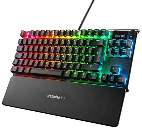SteelSeries Apex 7 TKL - Mechanical Gaming Keyboard - OLED Display - Blue Switches - English (QWERTY) Layout £104.99 @ Amazon
