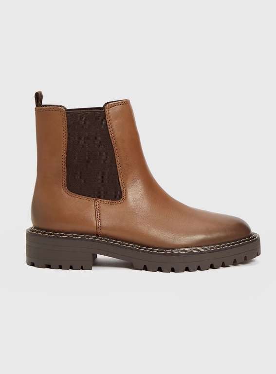 Tu Tan Leather Chelsea Boots - Size 6 - £13.50 - Free Click and Collect in Sainsbury's @ Tu Clothing