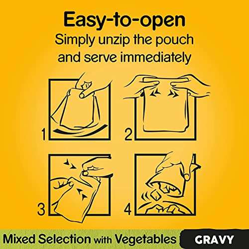 Pedigree Mixed Selection in Gravy 40 Pouches, Adult Wet Dog Food, Megapack (40 x 100 g) Now £11.19 From Amazon