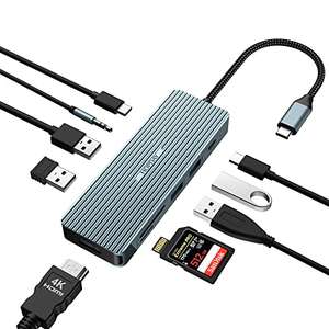 HOPDAY USB C 10 in 1 hub £4.12 with voucher @ Amazon