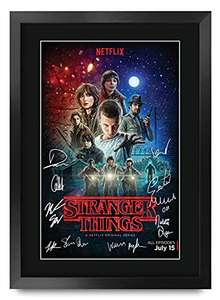 Stranger Things TV Series/Marvel Avengers Infinity War A3 framed Poster Cast Signed (Prime members) sold by Prints Of The World
