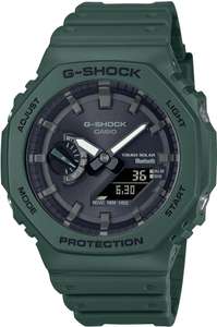 Casio G-Shock CasiOak Bluetooth Tough Solar GA-B2100-3AER Green Watch w.code