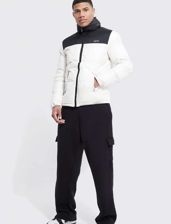 Man Dash Colour Block Puffer for £14 + free next day delivery with code @ BoohooMan