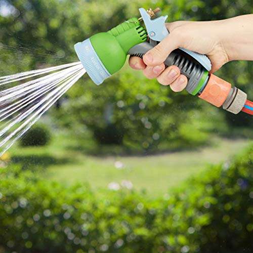 Garden Spray Gun Pro, 8 Modes, Lockable Trigger Flow, 1/2” Connector, Hand Water Spray Gun, Multi-coloured £4.82 @ Amazon