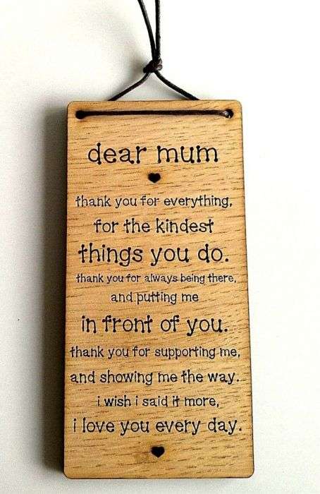 Rustic Hanging Dear Mum Plaque Free - Just Pay £1.99 Postage with code @ Marco Paul