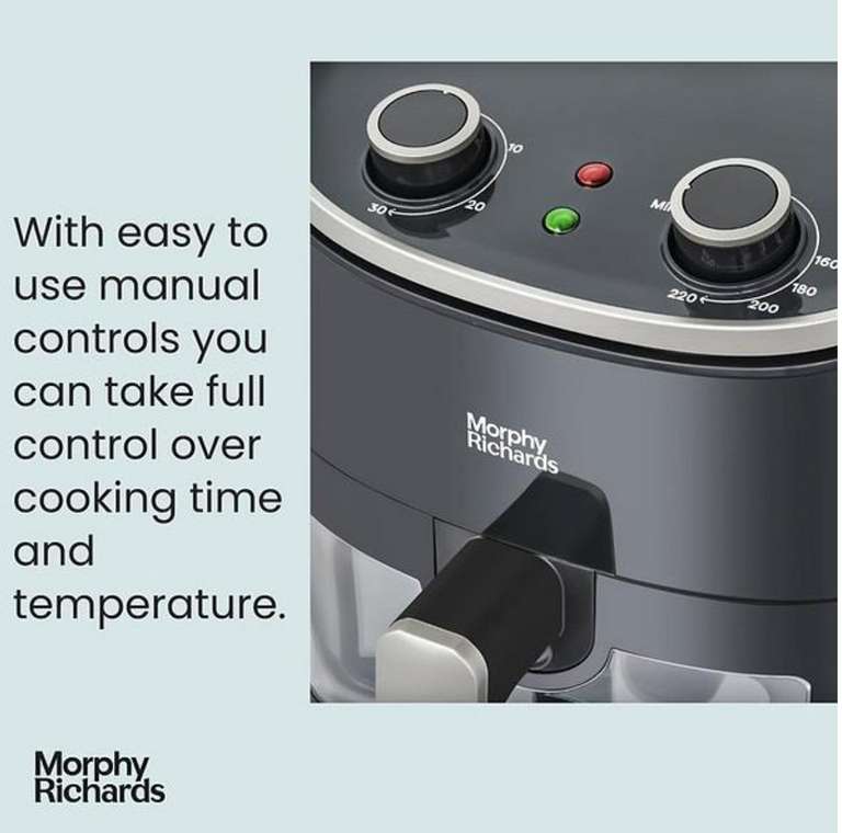 Morphy Richards Compact Manual Air Fryer - 480007 Free C&C