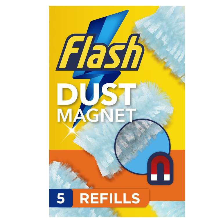 4 x Flash Dust Magnet Duster Refill 5 Pack For £10.50 (Clubcard Price) @ Tesco