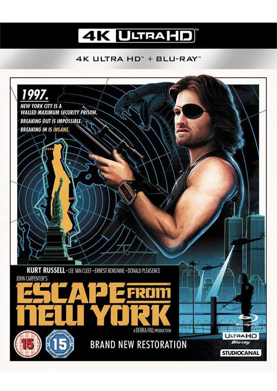 Escape From New York 1981 4K Blu-ray - 3 Disc (Used) + Free C&C