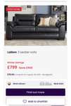 Laiken 3 Seater Sofa - £799 + £99 Delivery @ DFS