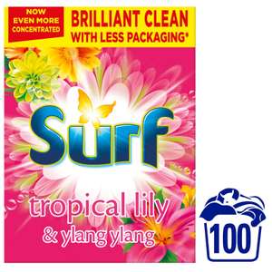 Surf washing powder 100 washes £10.50 each or 2 for £19 Instore @ The Food Warehouse, Oldbury