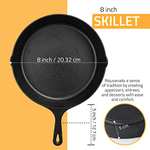 KICHLY Pre-Seasoned Cast Iron Skillet - Frying Pan - Safe Grill Cookware 20 cm £10.13 Dispatches from Amazon Sold by Utopia Deals Europe