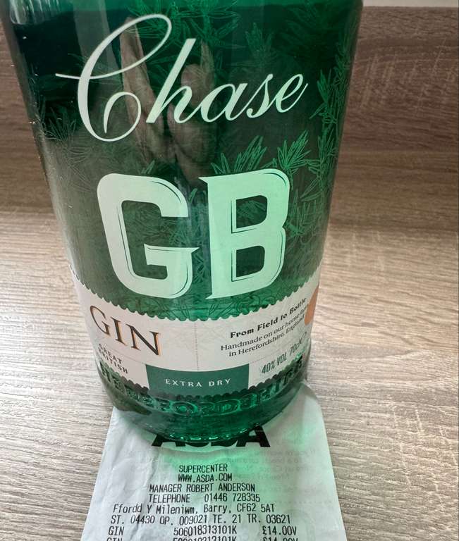 Chase Gin 70cl instore Barry & Dundee