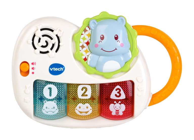 VTech My First Gift Set New Born Baby Toys Including Hippo Animal Plush, Baby Teether, Baby Rattle & Baby Musical Toy, Baby Toys