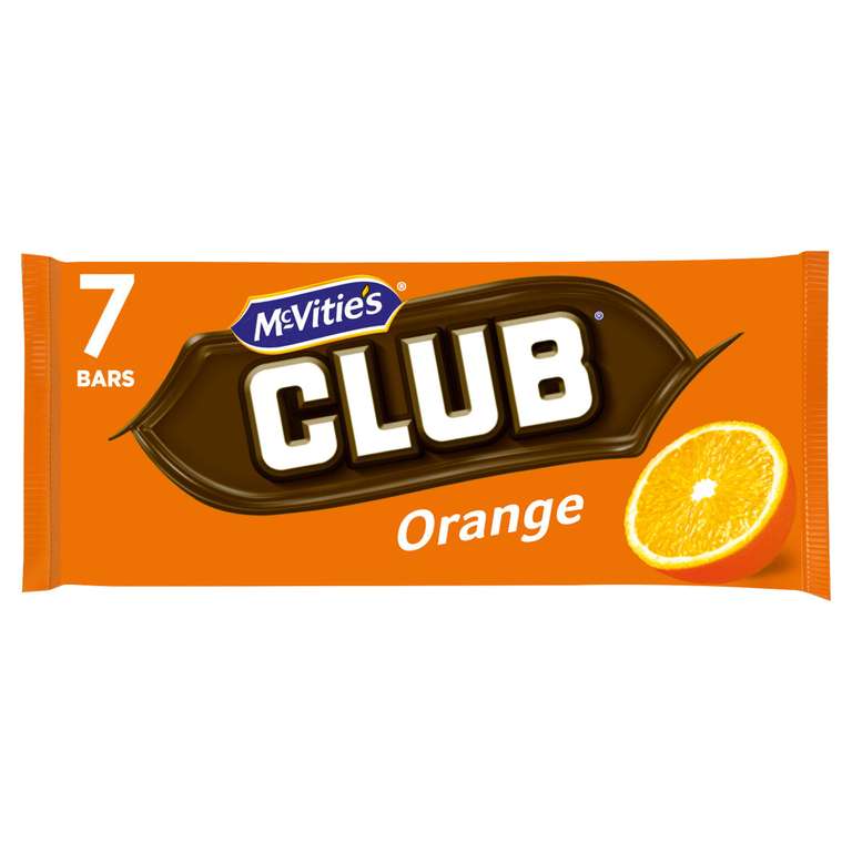 McVitie's Club Orange Chocolate Biscuit Bars x7 - £1 (Nectar Price) @ Sainsbury's