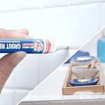 Unibond White Grout Reviver Pen for Bathroom Grout Joints, Easy to Use, Restores Discoloured & Faded Joints, 1x7ml - £3.04 S&S