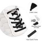 6 Pairs Premium Elastic Laces Rip-resistant No Tie Laces 100cm. 2 white, 2 grey, 2 black pairs. Sold by flintronic-eu FBA