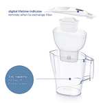 BRITA Aluna Water Filter Jug White (2.4L) incl. 1x MAXTRA PRO All-in-1 cartridge - fridge-fitting jug with digital LTI