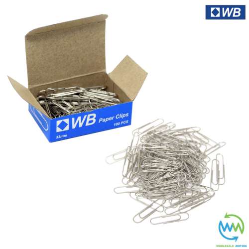 Metal PAPERCLIPS Steel LARGE 33mm Paper Clip £1.69 @eBay / wholesale-motion