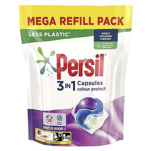 Persil 3 in 1 Colour Protect Laundry Washing Capsules 50 Wash 1.350 kg W/Voucher £9.50 S&S + £1 Voucher on 1st S&S