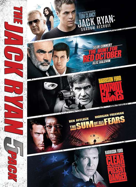 Jack Ryan 5-Movie Collection (The Hunt for Red October, Clear and Present Danger etc) HD - £5.99 to Buy @ Amazon Prime Video