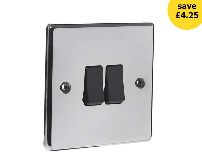 Wilko Twin 2 Way Black Nickel Switch £4 (Free Click & Collect In Limited Locations) instore @ Wilko