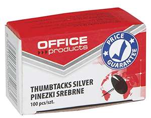 Thumbtacks (Drawing Pins) Office Products Classic 100pcs Silver