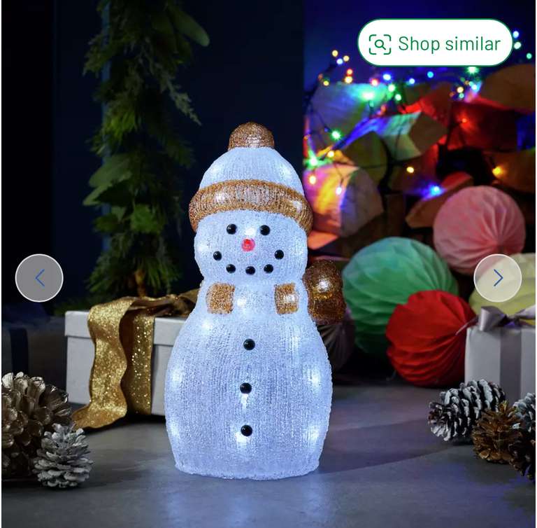 Argos Home Acrylic Snowman Christmas Decoration with Code £12.00 bei ...