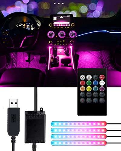 InteriorCar Strip LED Lights 4pcs 48 LEDs 8Colors with Sound Sensor and Remote Control £8.79 Dispatches from Amazon Sold by JOFUINT LIMITED