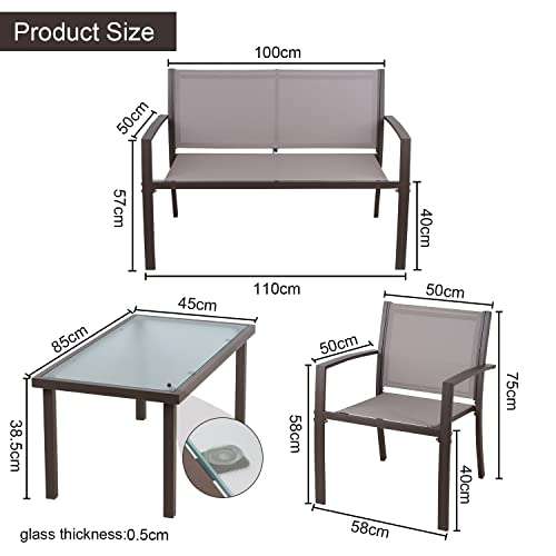 Amazon Outdoor 4 Seater Garden Furniture Set Reduced and Free Delivery - Sold by New-Trend