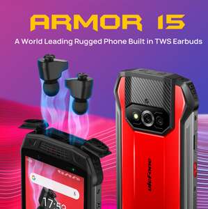 Ulefone Armor 15 Rugged Phone Android 12 Built-in TWS Earbuds £153.92 (With Code) @ AliExpress / Ulefone Official Store